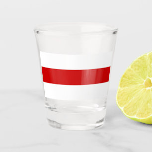 Wit-Russische vlag (rood en wit) Shot Glas