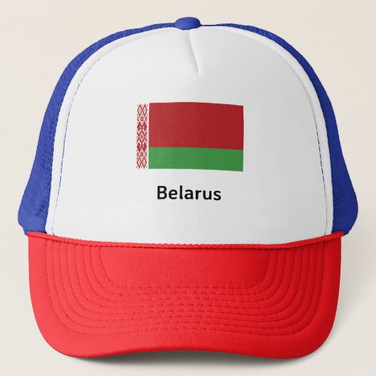 Wit-Russische vlag Trucker Pet (Voorkant)