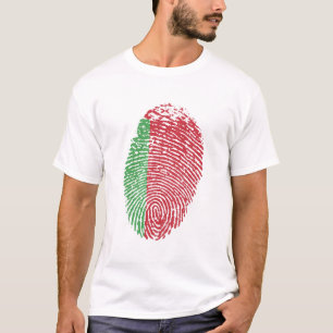 Wit-Russische vlag Vingerafdruklandprijs T-shirt