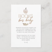 Wit Rustiek Boho Pompoen Baby shower Boekaanvraag Informatiekaartje (Voorkant)