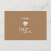 Wit Rustiek Boho Pompoen Baby shower Boekaanvraag Informatiekaartje (Achterkant)