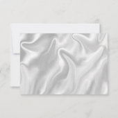 Wit Satijn Quilt bruiloft uitnodiging (Achterkant)