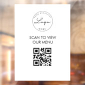Wit Scan Me QR-code Prijslijst Menu Bord  Raamsticker (Vel 2)