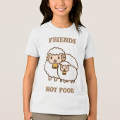 Wit Schaap met Kind Tri-Blend Shirt (Voorkant)