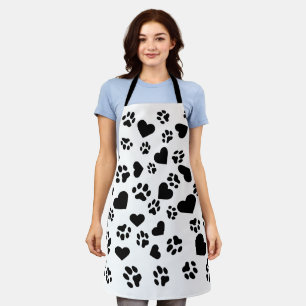 Wit Schort met Hart & Paw Prints Patroon