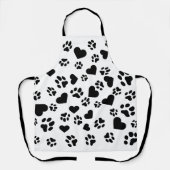 Wit Schort met Hart & Paw Prints Patroon (Voorkant)