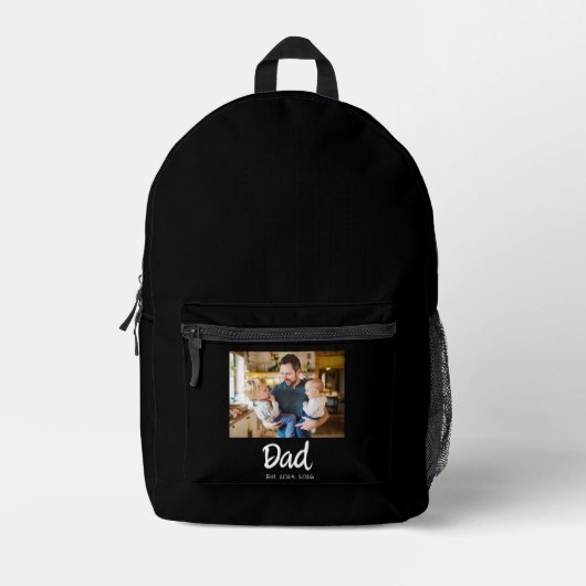 Wit script 'Papa werd vader' Bedrukte Rugzak (Voorkant)