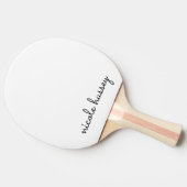 Wit script | Stijlvol Monogram Modern Minimalistis Tafeltennisbatje (Zijkant)