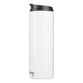 Wit script | Stijlvol Monogram Modern Minimalistis Thermosbeker (Geroteerd rechts)