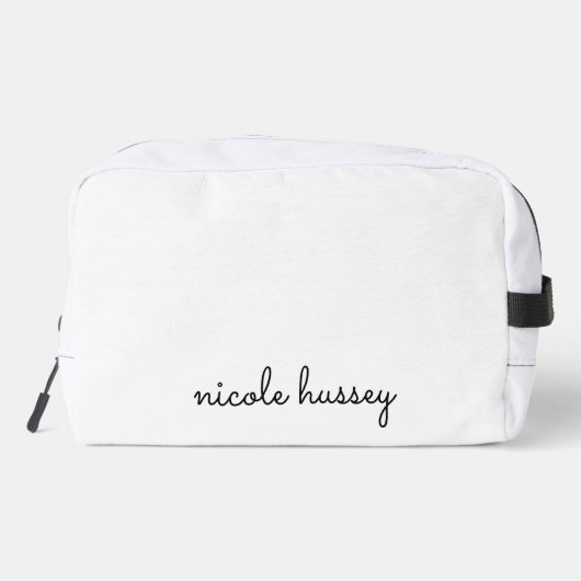 Wit script | Stijlvol Monogram Modern Toilettasje (Achterkant)
