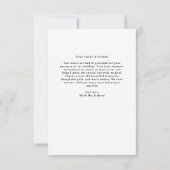 Wit Script Trouwkaart Bedankkaart (Achterkant)