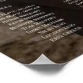 Wit Script Welkom Foto Bruiloft 12 Tafels Poster (Hoek)