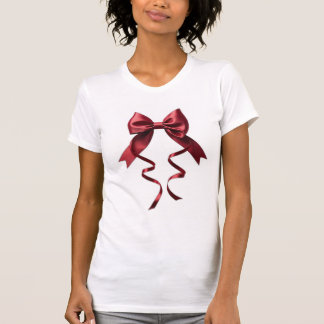 Wit shirtontwerp met rode strik t-shirt