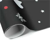 wit sneeuwvlokken kerstpapier cadeaupapier (Rol Hoek)