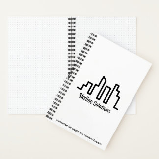 Wit spiraal Notitieboek met minimalistisch design