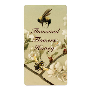 WIT-SPRINGSTROMEN EN HONIEBRAAK, BEEKEEPER ETIKET