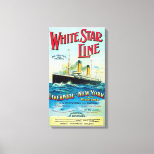 WIT STAR LINE OCEAN MAIL STEAMER CANVAS PRINT