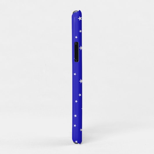 Wit sterpatroon op blauwe achtergrond Case-Mate iPhone case (Achterkant/rechts)