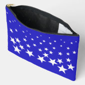 Wit sterpatroon op blauwe achtergrond etui (Open)