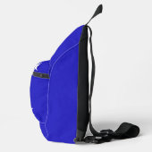 Wit sterpatroon op blauwe achtergrond sling bag (Rechts)