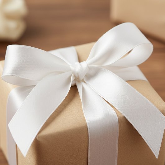 Wit Stevige Kleur Eenvoudige Minimalist Lint