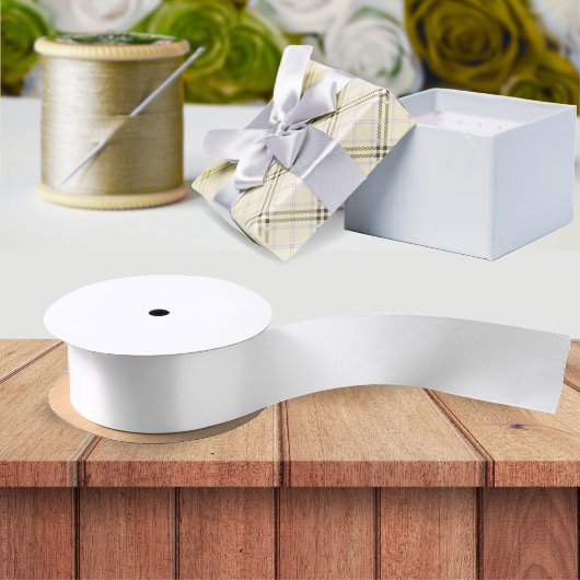 Wit Stevige Kleur Eenvoudige Minimalist Lint