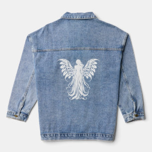 Wit stralend etherisch embleem engelachtige schoon denim jacket