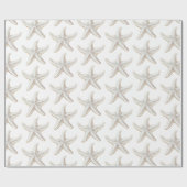 Wit strand Witte Zeester Cadeaupapier (Vlak)