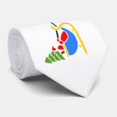 Wit Stropdas W/Santa & Deers (Opgerold)