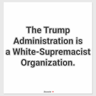 Wit-Supremacist Trump Hankamer Artjunkhaus Vrede Sticker