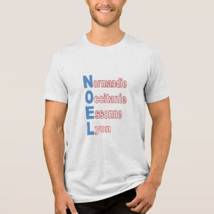 Wit T-shirt  KERST  TOERISME  FRANKRIJK