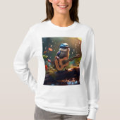 Wit T-shirt met lange mouwen (Voorkant)