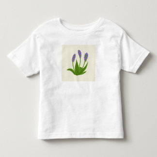 Wit T-shirt met Paarse Bloemen