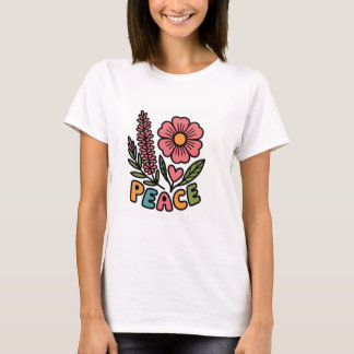 Wit T-shirt mooi design met bloemenplaats