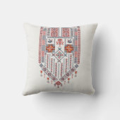 Wit Tatreez Thobe Kunstwerkpatroon Henna Decor Kussen (Achterkant)