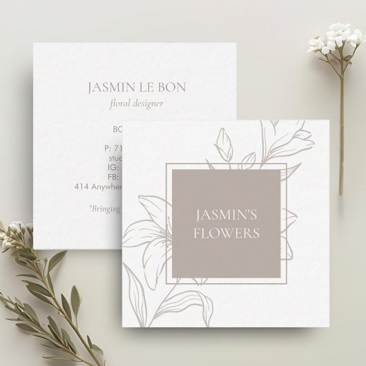 Wit & taupe | Chic Floral Label