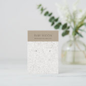 WIT TERRAZZO TEXTURE KRAFT EARRING DISPLAY LOGO VISITEKAARTJE (Staand voorkant)
