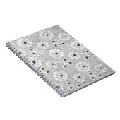 Wit textiel met fijne kant en elegantie naadloos notitieboek (Rechterzijde)