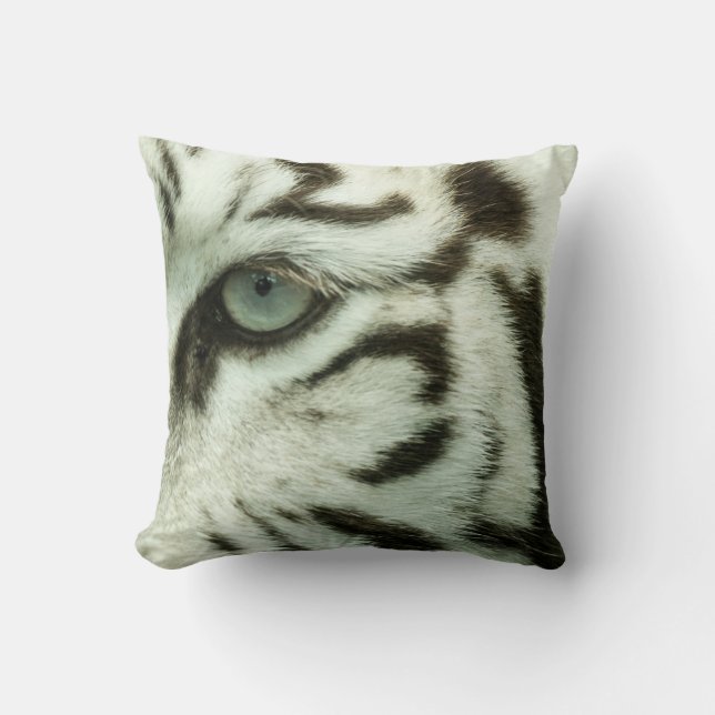 WIT TIGER-GEZICHT KUSSEN (Voorkant)