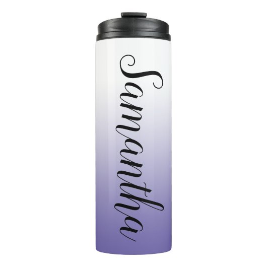 Wit tot Periwinkle gradiënt Thermosbeker (Voorkant)