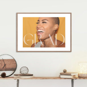 Wit Transparant Modern Photo Afstudeerder 2024 Sch Poster