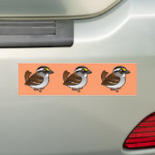 Wit-troebel Bumpersticker (Op auto)