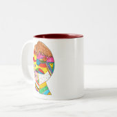 wit tweekleurige koffiemok (Voorkant links)