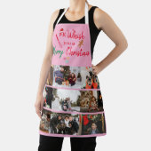 Wit u Verfijn Kerstmis Aangepast 9 Foto Collage Schort (Insitu)