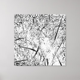 wit uitheems gras canvas afdruk