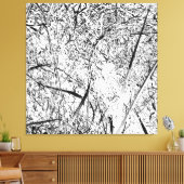 wit uitheems gras canvas afdruk (Insitu (Woonkamer))