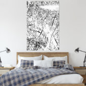 wit uitheems gras canvas afdruk (Insitu (Slaapkamer))