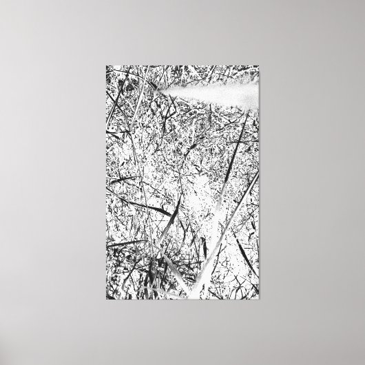 wit uitheems gras canvas afdruk (Voorkant)