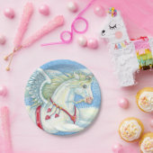 WIT UNICORN, FANTASY PEGASUS PAPIEREN BORDJE (Feest)