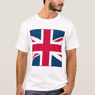 Wit Union Jack T-shirt grote vierkante versie